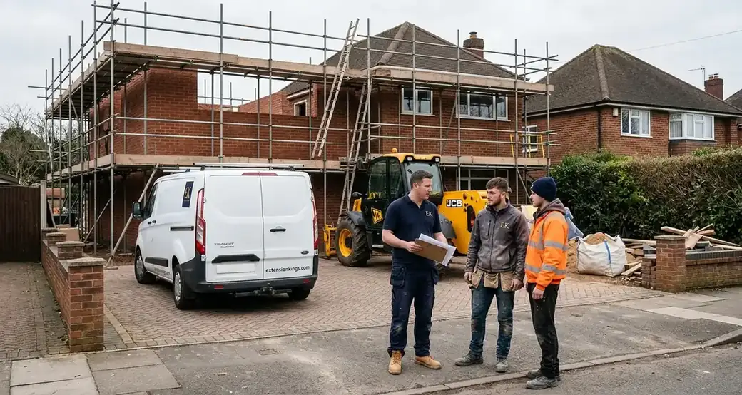 ExtensionKings project team on a West Midlands site