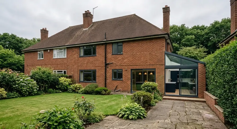 Side-return kitchen extension in Dudley — finished extension
