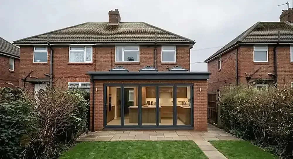 Kitchen extension with rooflights in Halesowen — finished extension