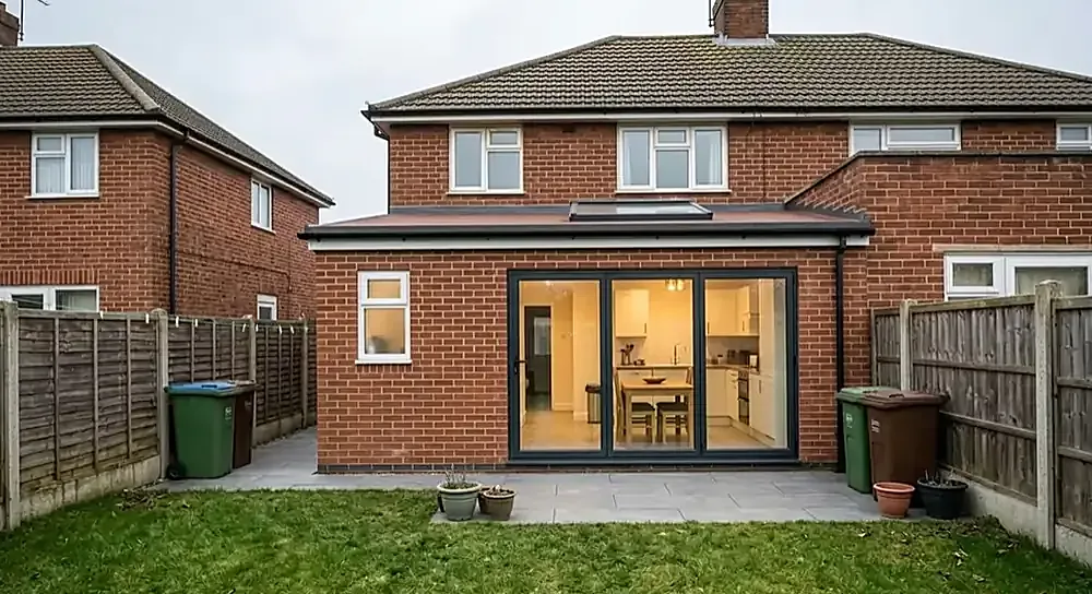 Rear extension with utility in Walsall — finished extension