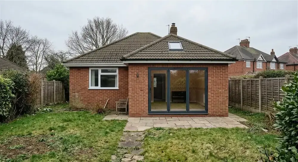 Bungalow rear extension in West Bromwich — finished extension